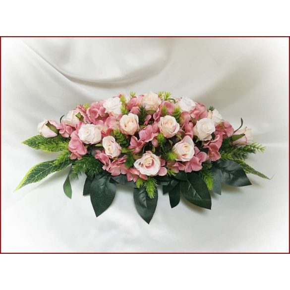 Mályvás-pasztell asztaldísz 