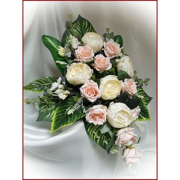 Vintage barack-ekrü örök--asztaldísz 