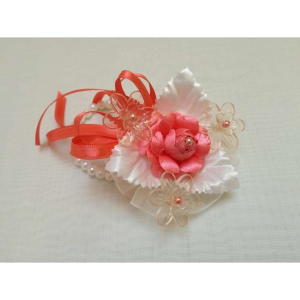 Korall-ekrü csuklódísz 