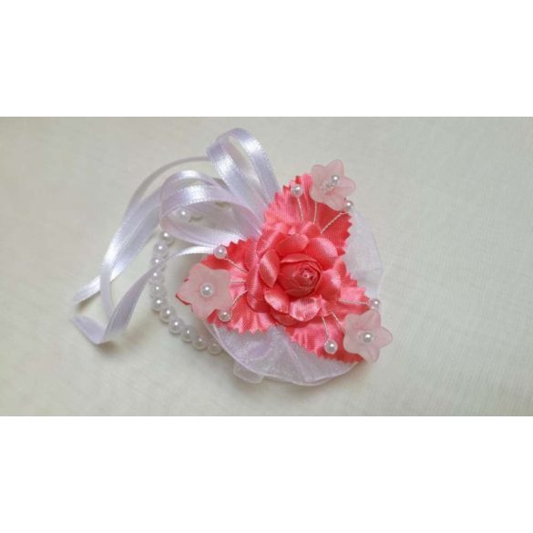 Csuklódísz korall-fehér 