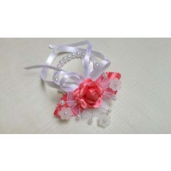 Csuklódísz korall-fehér 