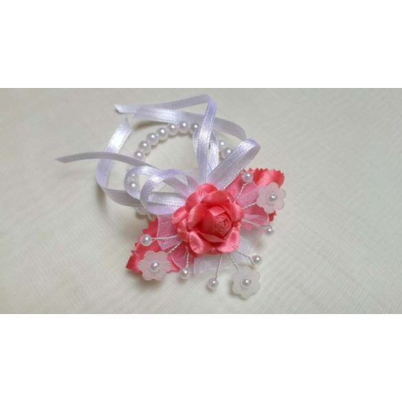 Csuklódísz korall-fehér 