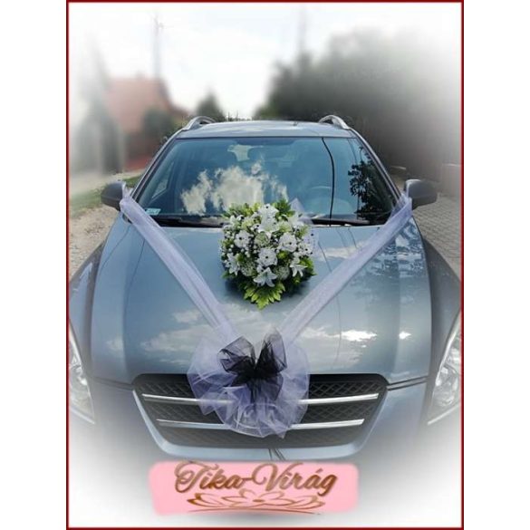 Fehér-fekete autódísz 