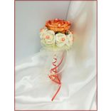 Korall-ekrü koszorúslány vagy köszöntő örök-csokor 