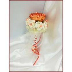 Korall-ekrü koszorúslány vagy köszöntő örök-csokor 