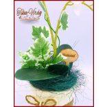 Fehér Orchidea kaspóban örök-Home-dekor 