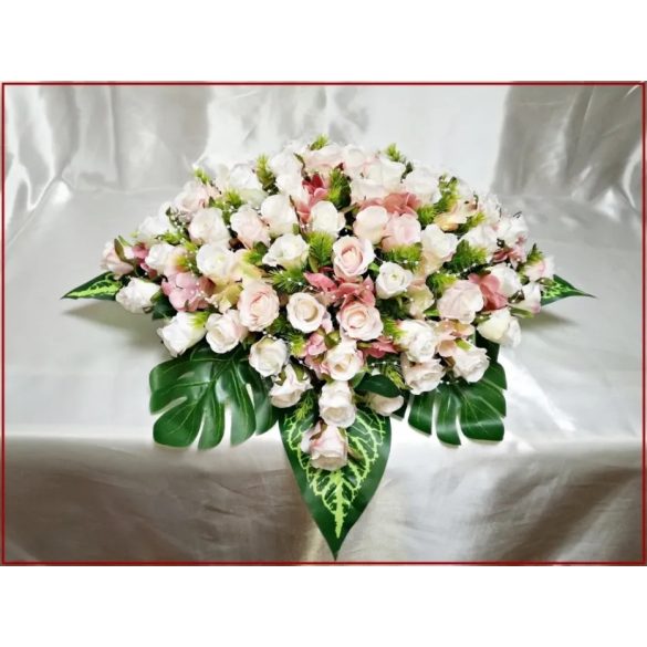 Mályvás-pasztell asztaldísz 