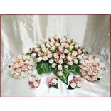 Mályvás-pasztell asztaldísz 