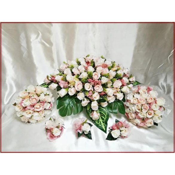 Mályvás-pasztell asztaldísz 