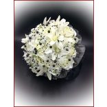 Fekete-fehér örök-csokor vagány menyasszonyoknak 