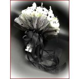 Fekete-fehér örök-csokor vagány menyasszonyoknak 