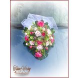 Antik-rózsás autódísz 