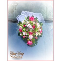 Antik-rózsás autódísz 