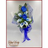 Kék kálás - rózsás örök-csokor 