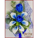 Kék kálás - rózsás örök-csokor 