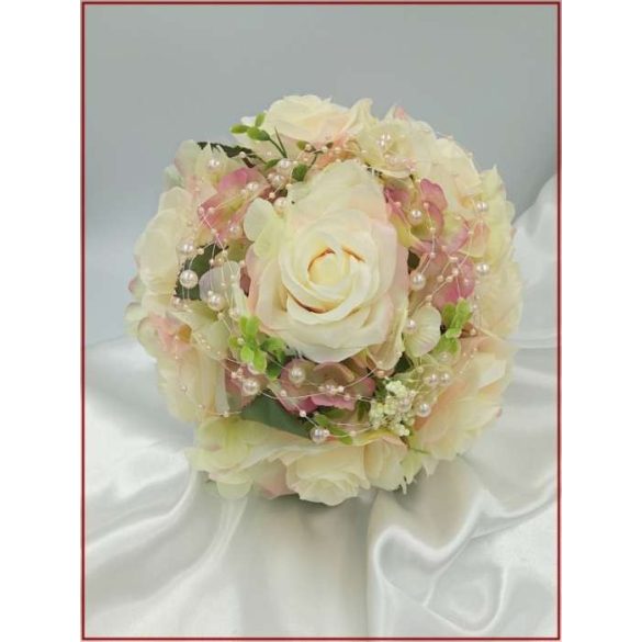 Hamvas barack rózsa Örök-csokor 