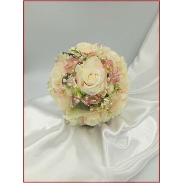 Hamvas barack rózsa Örök-csokor 