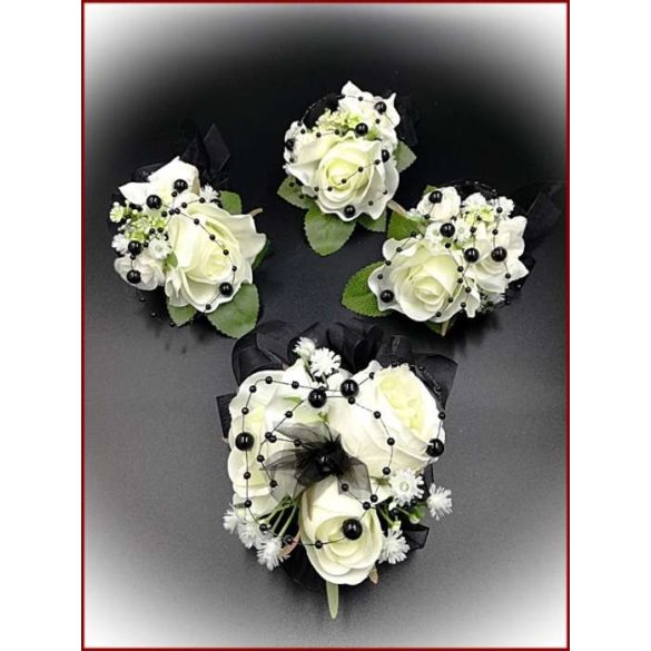 Fekete-fehér csuklódísz 