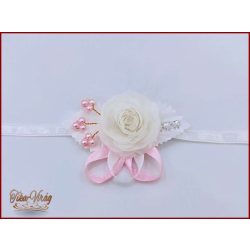 Csuklódísz rózsaszín-fehér 