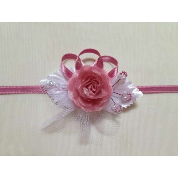 Csuklódísz mályva-fehér 