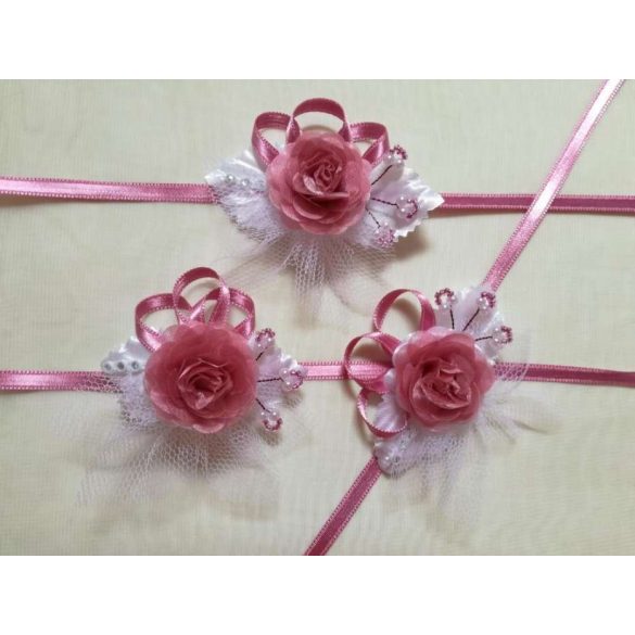 Csuklódísz mályva-fehér 