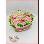 Vintage stílusú Szív alakú virágdoboz 