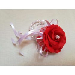 Csuklódísz piros-fehér 