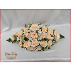 Barack-fehér örök-asztaldísz 