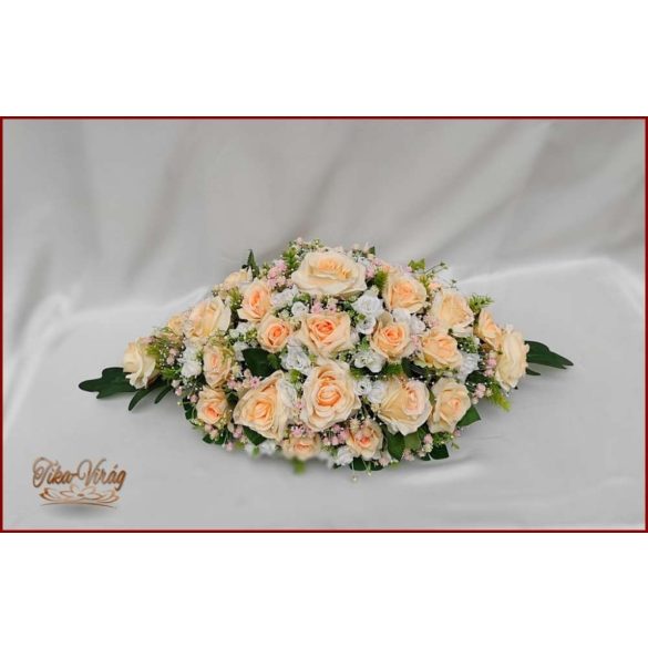 Barack-fehér örök-asztaldísz 