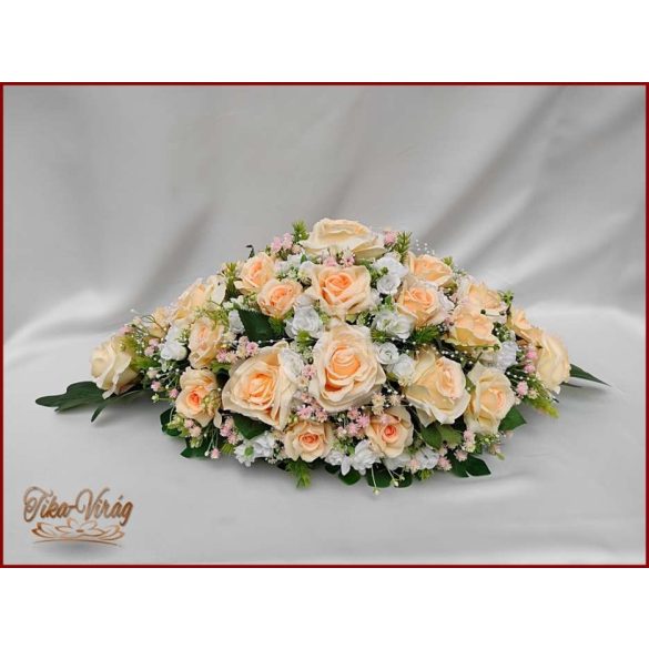 Barack-fehér örök-asztaldísz 