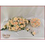 Barack-fehér örök-asztaldísz 