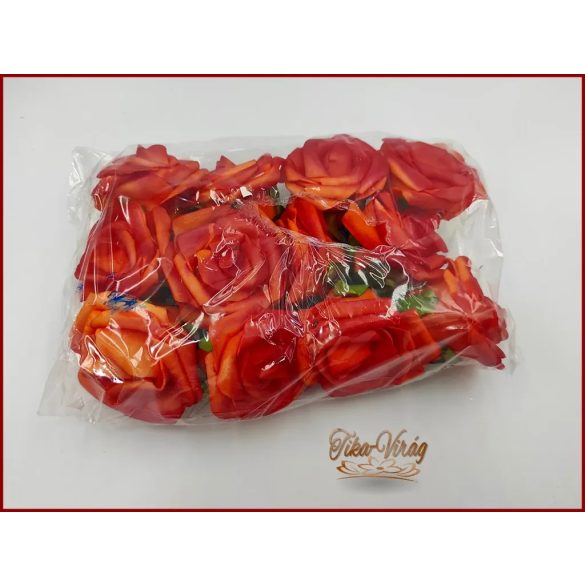 Habrózsák vagy polifoam rózsák narancsos színű 