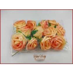   Habrózsák vagy polifoam rózsák felemás narancs közepű 