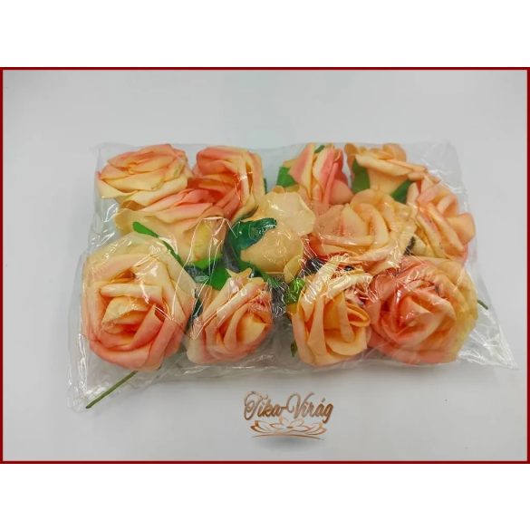 Habrózsák vagy polifoam rózsák felemás narancs közepű 