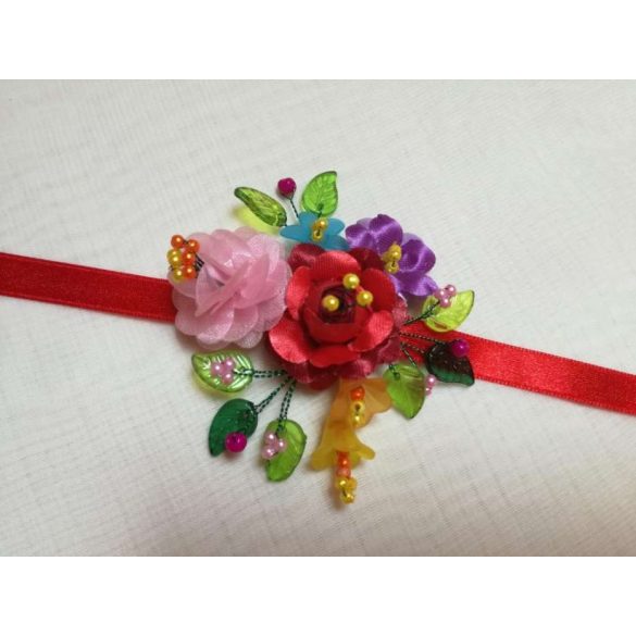 Kalocsai motívumos csuklódísz 