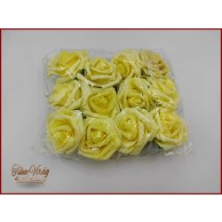 Habrózsák vagy polifoam rózsák sárga 