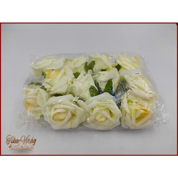 Habrózsák vagy polifoam rózsák halvány sárga 