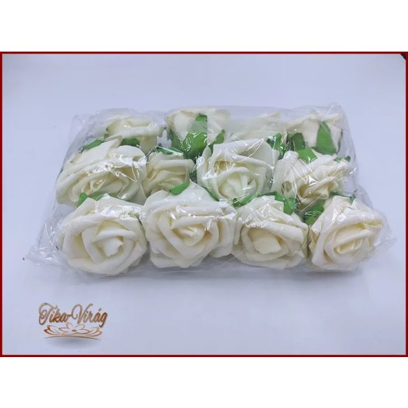 Habrózsák vagy polifoam rózsák krém színű 