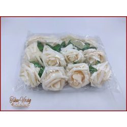 Habrózsák vagy polifoam rózsák vaj színű 