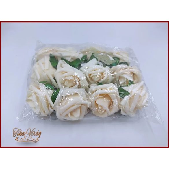 Habrózsák vagy polifoam rózsák vaj színű 