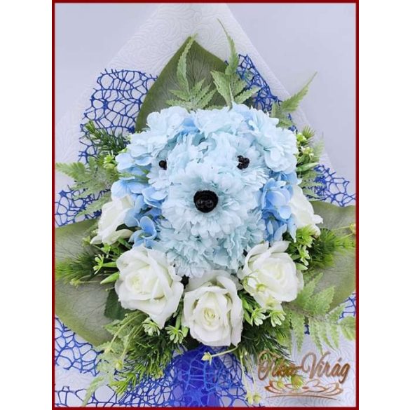 Kutyusos örök-csokor 