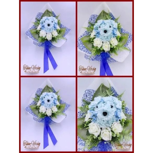 Kutyusos örök-csokor 