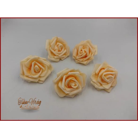 Habrózsák vagy polifoam rózsák barack színű 