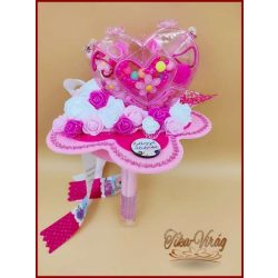   Ovis ballagási örök csokor – szív alakú kis táskával egyedi ajándék