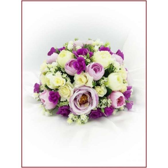 Lila-ekrü örök-asztaldísz (magasított vázába) 