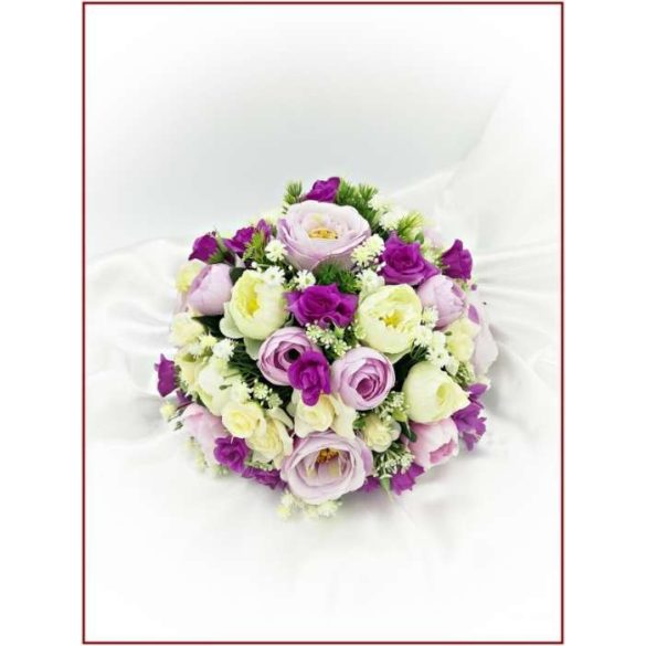 Lila-ekrü örök-asztaldísz (magasított vázába) 