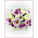 Lila-ekrü örök-asztaldísz (magasított vázába) 