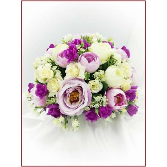 Lila-ekrü örök-asztaldísz (magasított vázába) 