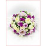 Lila-ekrü örök-asztaldísz (magasított vázába) 