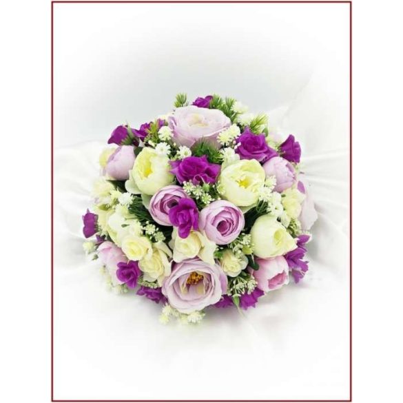 Lila-ekrü örök-asztaldísz (magasított vázába) 